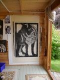 Big Wolf Print by Sara Muzira, Installation